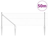 Оградa с колчета Сребрист 0.6 x 50 м Покрит със PVC стомана