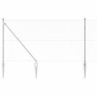 Оградa с колчета Сребрист 1 x 50 m Покрит със PVC стомана