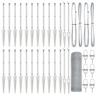 Оградa с колчета Сребрист 1 x 50 m Покрит със PVC стомана