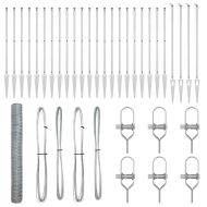 Оградa с колчета Сребрист 1.2 x 50 m Покрит със PVC стомана