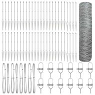 Оградa с колчета Сребрист 0.4 x 100 м Покрит със PVC стомана