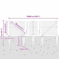 Оградa с колчета Сребрист 0.6 x 100 м Покрит със PVC стомана
