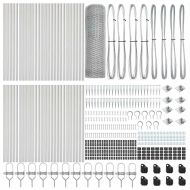 Оградa с колчета Сребрист 0.8 x 100 м Покрит със PVC стомана