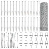 Оградa с колчета Сребрист 0.8 x 100 м Покрит със PVC стомана