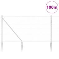 Оградa с колчета Сребрист 1 x 100 m Покрит със PVC стомана