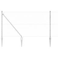 Оградa с колчета Сребрист 1 x 100 m Покрит със PVC стомана