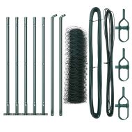 Оградa с колчета Зелен 0.4 x 10 м Покрит със PVC стомана