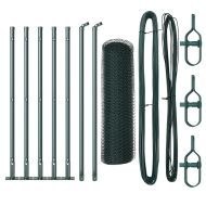 Оградa с колчета Зелен 0.6 x 10 м Покрит със PVC стомана