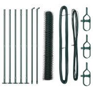 Оградa с колчета Зелен 0.8 x 10 m Покрит със PVC стомана