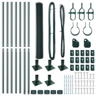 Оградa с колчета Зелен 1.2 x 10 m Покрит със PVC стомана