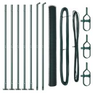 Оградa с колчета Зелен 1.5 x 10 m Покрит със PVC стомана