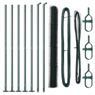 Оградa с колчета Зелен 1.5 x 10 m Покрит със PVC стомана