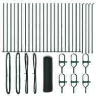 Оградa с колчета Зелен 0.8 x 50 м Покрит със PVC стомана