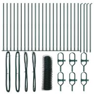 Оградa с колчета Зелен 0.8 x 50 м Покрит със PVC стомана