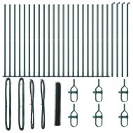 Оградa с колчета Зелен 1.2 x 50 m Покрит със PVC стомана