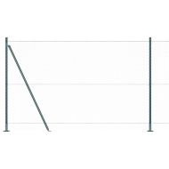 Оградa с колчета Зелен 1.5 x 50 m Покрит със PVC стомана