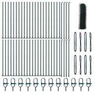 Оградa с колчета Зелен 0.5 x 100 м Покрит със PVC стомана