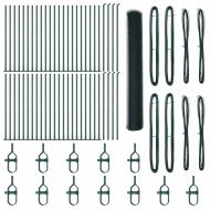 Оградa с колчета Зелен 1.2 x 100 m Покрит със PVC стомана