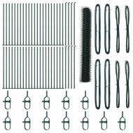 Оградa с колчета Зелен 1.2 x 100 m Покрит със PVC стомана