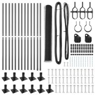 Оградa с колчета Сив 1.2 x 25 m Покрит със PVC стомана