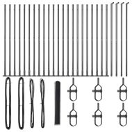 Оградa с колчета Сив 1.2 x 50 m Покрит със PVC стомана