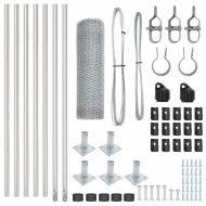 Оградa с колчета Сребрист 0.5 x 10 м Покрит със PVC стомана