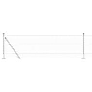 Оградa с колчета Сребрист 0.6 x 10 м Покрит със PVC стомана