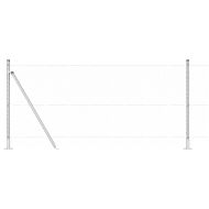 Оградa с колчета Сребрист 0.8 x 10 m Покрит със PVC стомана