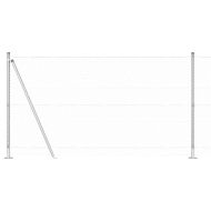 Оградa с колчета Сребрист 1.2 x 10 m Покрит със PVC стомана