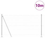 Оградa с колчета Сребрист 1.2 x 10 m Покрит със PVC стомана