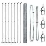 Оградa с колчета Сребрист 1.5 x 10 m Покрит със PVC стомана