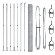 Оградa с колчета Сребрист 1.6 x 10 m Покрит със PVC стомана