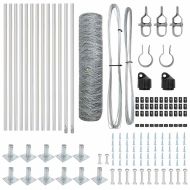 Оградa с колчета Сребрист 0.5 x 25 м Покрит със PVC стомана