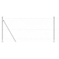 Оградa с колчета Сребрист 0.8 x 25 m Покрит със PVC стомана