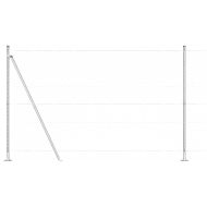 Оградa с колчета Сребрист 1.4 x 25 m Покрит със PVC стомана