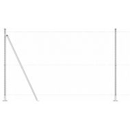 Оградa с колчета Сребрист 1.5 x 25 m Покрит със PVC стомана