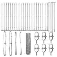 Оградa с колчета Сребрист 0.5 x 50 м Покрит със PVC стомана