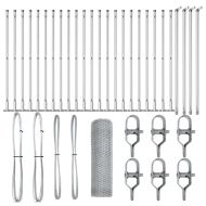 Стълб за ограда. Сребрист 50 x 0,8 м (13 мм мрежа) Стомана