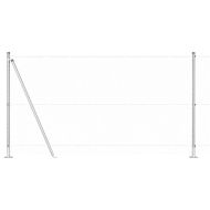 Оградa с колчета Сребрист 1.2 x 50 m Покрит със PVC стомана