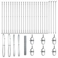 Оградa с колчета Сребрист 1.2 x 50 m Покрит със PVC стомана