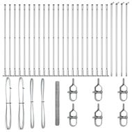 Оградa с колчета Сребрист 1.4 x 50 m Покрит със PVC стомана