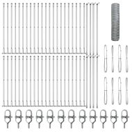 Оградa с колчета Сребрист 1 x 100 m Покрит със PVC стомана