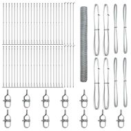 Оградa с колчета Сребрист 1.4 x 100 m Покрит със PVC стомана