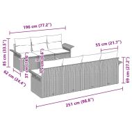 Градински Софа Комплект 8 pcs Бежов и кремав 55 x 55 x 37 см