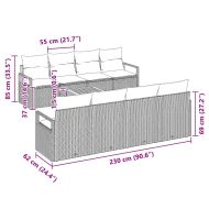 Градински Софа Комплект 9 pcs Бежов и бял