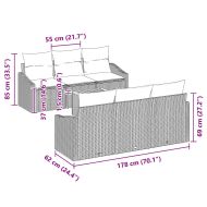 Градински Софа Комплект 7 pcs Бежов и бял
