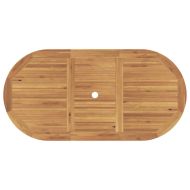 Комплект за хранене в градината 5 pcs Кафяво Тиково дърво масив