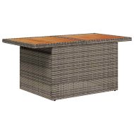 Градински Софа Комплект със съхранение 10 pcs Сив Полиратан