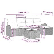 Комплект дивани с възглавница Бежов и кремав полиратан