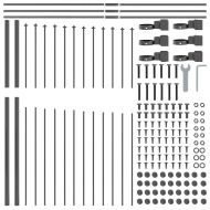 Градска ограда Сив 510 x 175 см Прахово боядисана стомана